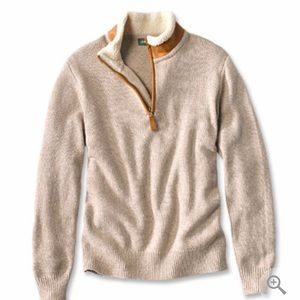 Orvis  lambswool quarter zip sweater